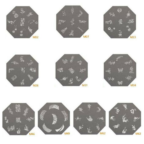 Nail Art Stamping Templates